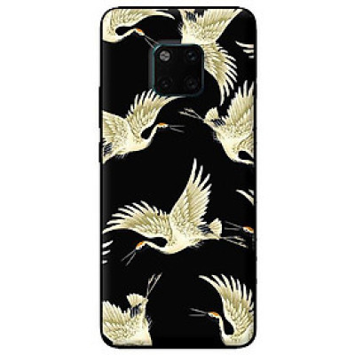 Ốp in cho Huawei Mate 20 Pro Hạc Nền Đen - Hàng chính hãng