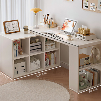 Bàn làm việc thông minh kèm kệ sách gỗ MDF phủ melamin thương hiệu IGA - GP368