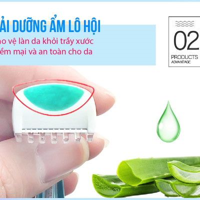 Set 2 dao cạo vùng Bikini nội địa NHẬT BẢN - Tặng túi zip 3 kẹo mật ong Senjaku