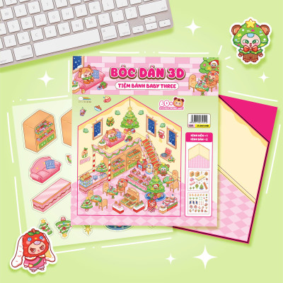 Sách - Bóc Dán 3D - Tiệm Bánh Baby Three