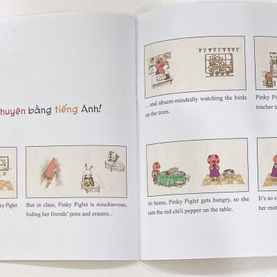 Rèn Luyện Thói Quen Tốt 2-6 Tuổi: Biết Lắng Nghe Nhé, Lợn Hồng (Song Ngữ)