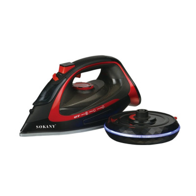 Bàn ủi, là hơi nước cầm tay KHÔNG DÂY SOKANY SK-9518 công suất mạnh mẽ 2400W có thể ủi khô và úi nước, chống nhỏ giọt - HÀNG CHÍNH HÃNG - DELIYA