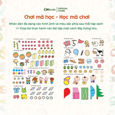 Sách Toán cho bé, Phát triển tiềm năng toán học cho trẻ - Toán  học cho trẻ mẫu giáo - Lớp lá 1 (Tái Bản 2021)- 2HBooks