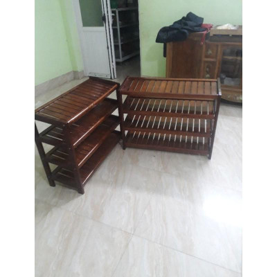 KỆ DÉP, GIÁ GIÀY 3 TẦNG 80CM LÀM BẰNG GỖ TỰ NHIÊN 100% ( THANH LÝ)