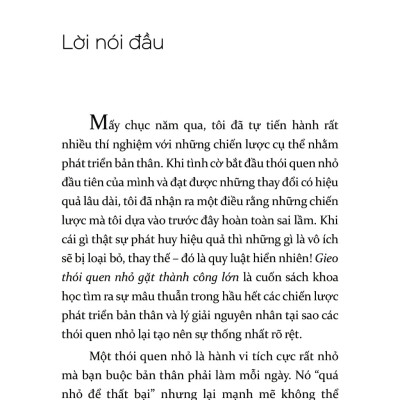 Gieo Thói Quen Nhỏ, Gặt Thành Công Lớn