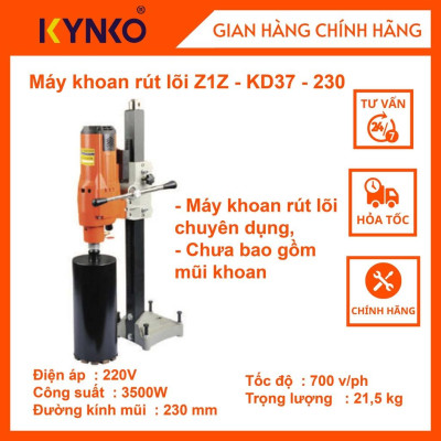 Máy khoan rút lõi cầm tay chính hãng Kynko Z1Z- KD37 -230 # 6371 siêu khỏe