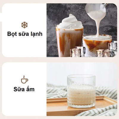 Máy tạo bọt sữa Nóng và Lạnh 4 trong 1 thương hiệu Mỹ HiBREW M3A cao cấp - Hàng Chính Hãng
