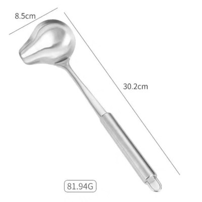 Muôi muỗng thìa to mỏ vịt múc nước lèo múc trân châu, cốt sữa dừa inox (muôi múc trân châu đường đen) 