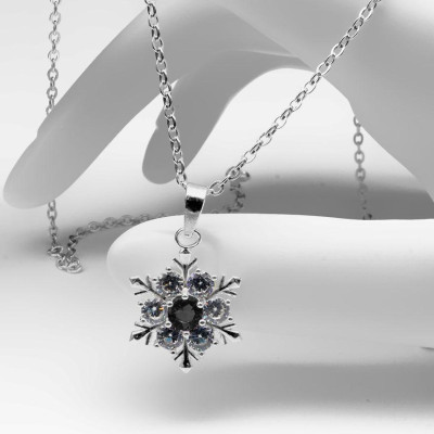 Dây Và Mặt Dây Chuyền Bạc Hiểu Minh DMD077P bông tuyết