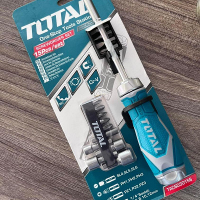 BỘ TUA VÍT 15 ĐẦU TOTAL TACSD30156 - HÀNG CHÍNH HÃNG