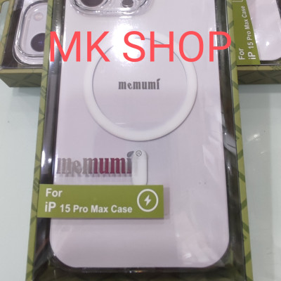 Ốp lưng Memumi dành cho iphone 15 Promax độ trong tuyệt đối, chống trày xước , chống ố vàng - Hàng Chính Hãng