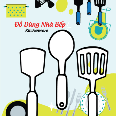 Sách - Bé tô màu và học tiếng anh theo chủ đề - Đồ dùng gia đình