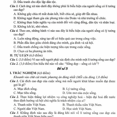 Đề Kiểm Tra, Đánh Giá Giáo Dục Công Dân 9 (Dùng Kèm SGK Kết Nối Tri Thức Với Cuộc Sống) - HA