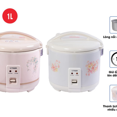 Nồi Cơm Điện Nắp Gài Tiger JNP-1000 - 1L (Trắng) - Hàng chính hãng