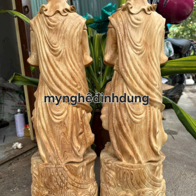 Tượng trần quốc tuấn trần hưng đạo vương bằng gỗ ngọc Am thơm nức cao 60cm