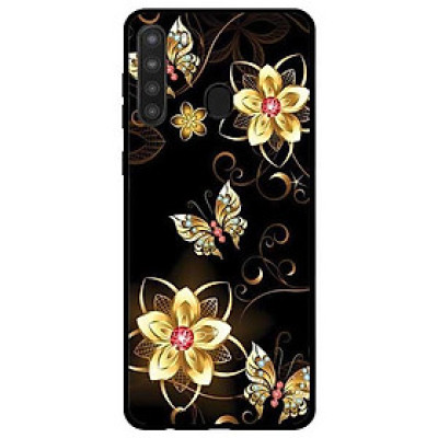 Ốp lưng dành cho Samsung Galaxy A21 mẫu Bướm Hoa Vàng