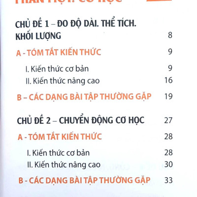 Sổ Tay Kiến Thức Vật Lí Trung Học Cơ Sở