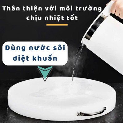 Thớt Nhựa 40x5cm Có Quai Xách, Nhựa PE Nguyên Khối Kháng Khuẩn Cắt Thịt Rau Củ Cho Gia Đình Nhà Hàng