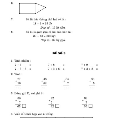 Sách - 100 Đề Kiểm Tra Toán Giúp Em Đạt Điểm 10 Môn Toán 2