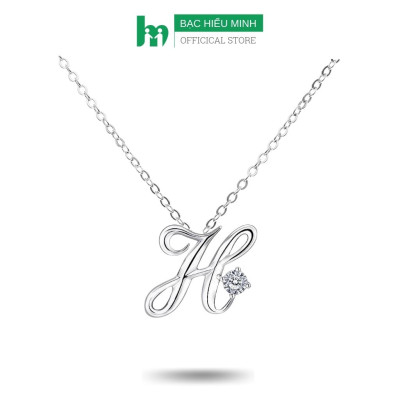 Dây Và Mặt Dây Chuyền Nữ Bạc Hiểu Minh CC001.H - Chữ H - Bảo Hành Vĩnh Viễn ( Hàng Chính Hãng )