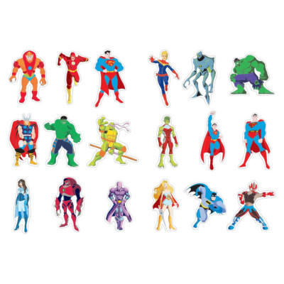 Sách - Tô Màu Super Heroes Siêu Anh Hùng - Tập 4 - Rèn luyện IQ EQ CQ (Tặng kèm 18 stickers (VT -MK)