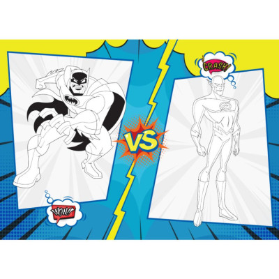 Sách - Combo 5 Tập Tô Màu Super Heroes Siêu Anh Hùng - Rèn luyện IQ EQ CQ (Tặng kèm 18 stickers mỗi tập (VT -MK)