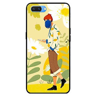 Ốp lưng in cho Realme 2 Mẫu Cô Gái Mèo Vàng