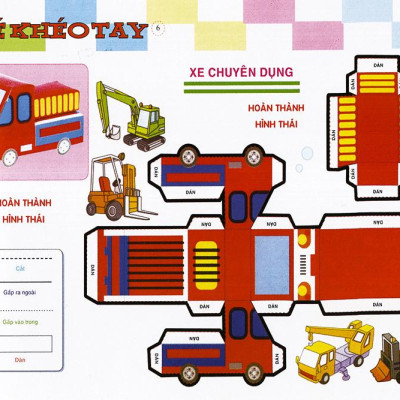 Cắt Và Dán  Hình 3D - Bé Khéo Tay - Hoạt Hình Hấp Dẫn