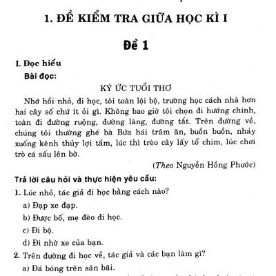 Đề Kiểm Tra Định Kì Tiếng Việt Và Toán 2 (Theo Chương Trình Giáo Dục Phổ Thông Mới)