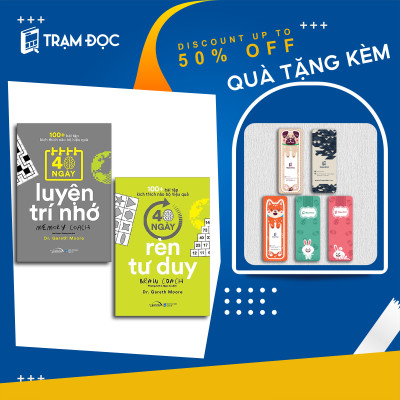 Combo 2 Cuốn:  100+ Bài Tập Kích Thích Não Bộ Hiệu Quả : 40 Ngày Luyện Trí Nhớ + 40 Ngày Rèn Tư Duy