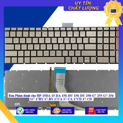 Bàn Phím dùng cho HP 15DA 15-DA 15S-DU 15S-DU 250 G7 255 G7 256 G7 17BY 17-BY 17CA 17-CA 17CD 17-CD - MÀU BẠC - Hàng Nhập Khẩu New Seal