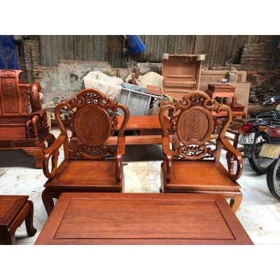 Bộ bàn ghế giả cổ kiểu guột gỗ gụ