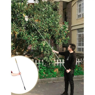 Dụng Cụ Hái Trái Cây Inox Rút Dài 6M – Bộ Sào Vợt + 4 Phụ Kiện Hàng Xịn Loại 1