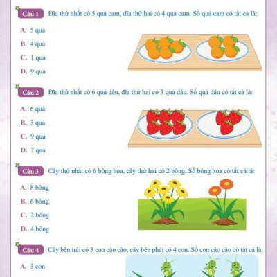 Bộ ÔN HÈ Lớp 1 (Toán + Tiếng Việt) - Dành cho học sinh lớp 1 lên lớp 2 - Theo chương trình SGK mới nhất