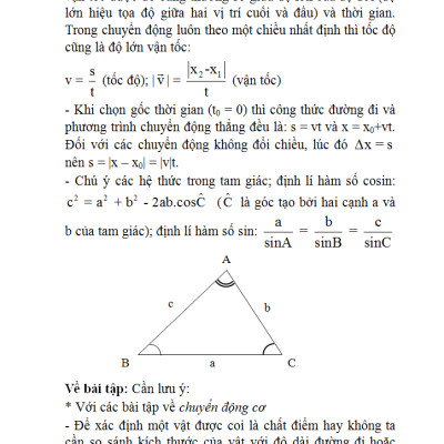 Sổ Tay Vật Lí Trung Học Phổ Thông (Lớp 10 - 11 - 12)