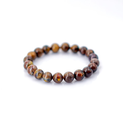 Vòng tay phong thủy Pietersite nâu 10 mm