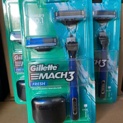 Dao Cạo Râu Gillette Mach3+ New (1 Cán + 2 Lưỡi)