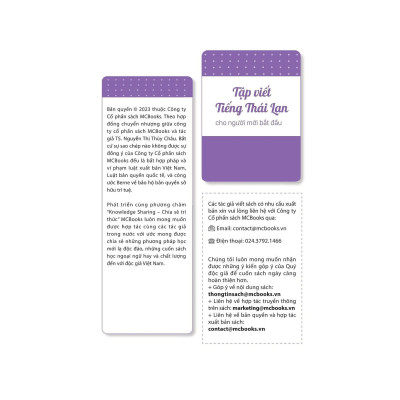 Sách - Tập Viết Tiếng Thái Lan Cho Người Mới Bắt Đầu - MCBooks