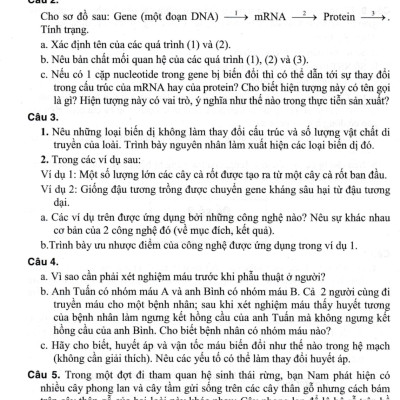 Bộ Đề Ôn Thi Vào Lớp 10 THPT Môn Sinh Học (Dùng Chung Cho Các Bộ SGK Hiện Hành) -HA