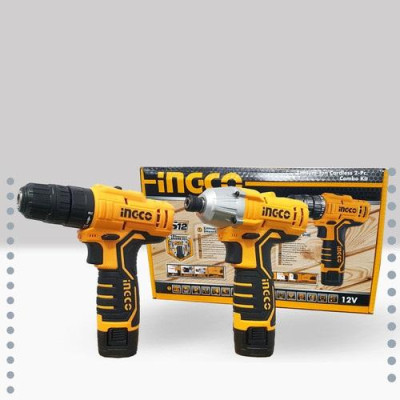 BỘ MÁY KHOAN VÀ MÁY SIẾT VÍT DÙNG PIN 12V (20N.M) INGCO CKLI1201 - HÀNG CHÍNH HÃNG