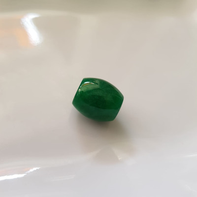 HẠT LU BỤNG TRÒN VO XINH ĐÁ MÃ NÃO XANH LÁ ĐẬM TƯƠI ĐẸP  NỮ LÀM MẶT DÂY CHUYỀN và PHỐI VÒNG TAY  Size Dài 14mm x dầy 13mm NỮ MỆNH MỘC MỆNH HỎA Ạ