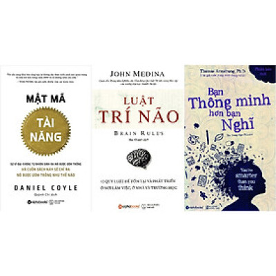 Combo Tìm Kiếm Và Phát Triển Tài Năng Của Bản Thân ( Mật Mã Tài Năng + Luật Trí Não  + Bạn Thông Minh Hơn Bạn Nghĩ ) Tặng Bookmark 
