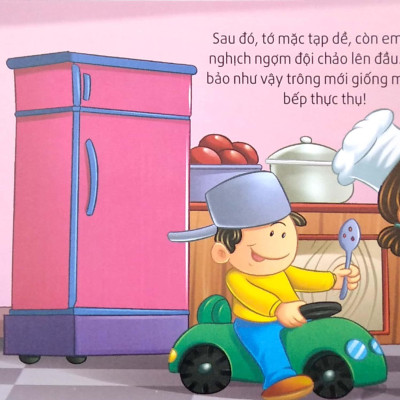 Giáo Dục Các Kỹ Năng Cần Thiết Cho Trẻ : Vào bếp học nấu ăn