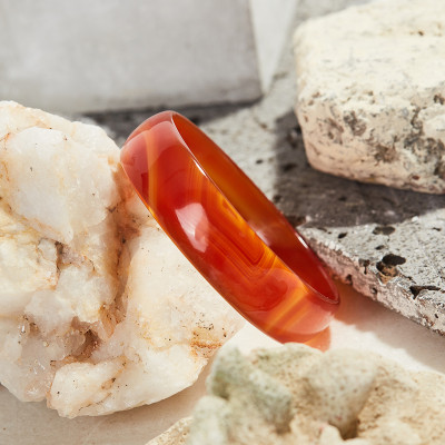 Vòng tay mã não đỏ bản hẹ mệnh hỏa, thổ - Ngọc Quý Gemstones