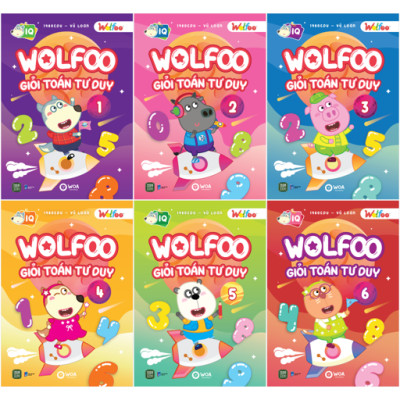 Sách - Bộ Sách Wolfoo Giỏi Toán Tư Duy: Tập 1 - 6 (Bộ 6 Tập)