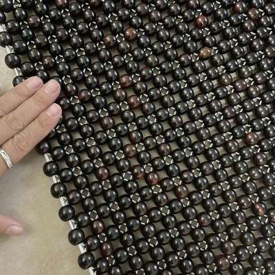 Chiếu Hạt Gỗ Cẩm Cao Cấp - Kích Thước 1,2mx1,9m hạt 1.2cm ( video , hình thật ) 