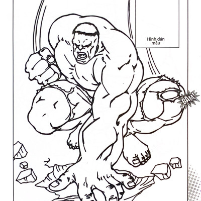 Dán Hình Và Tô Màu - Superhero - Hulk (Tái Bản 2024)
