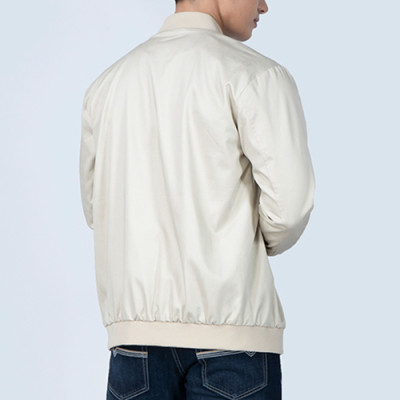 Áo Jacket Khaki Bomber Nam In Họa Tiết Novelty NJKMHTMT3R1905662 - Kem