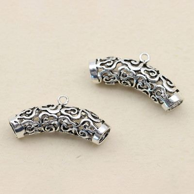 Charm bạc hình trụ xỏ ngang để gắn charm treo 5 - Ngọc Quý Gemstones