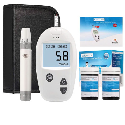 Máy Đo Đường Huyết Tại Nhà Sinocare Kèm 10 Que Thử + 10 Kim Chích – Đo Nhanh, Chính Xác, Dễ Dùng Cho Mọi Người